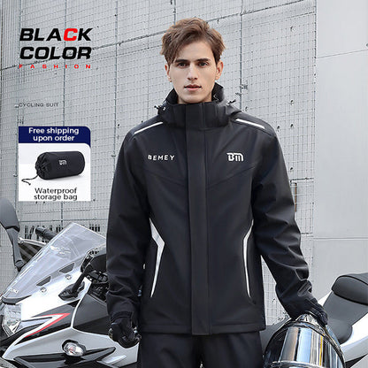 Men's Waterproof Breathable Motorcycle Riding Durable Rain Suit Gear