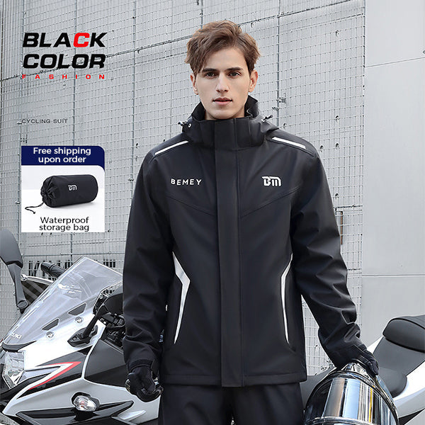 Men's Waterproof Breathable Motorcycle Riding Durable Rain Suit Gear