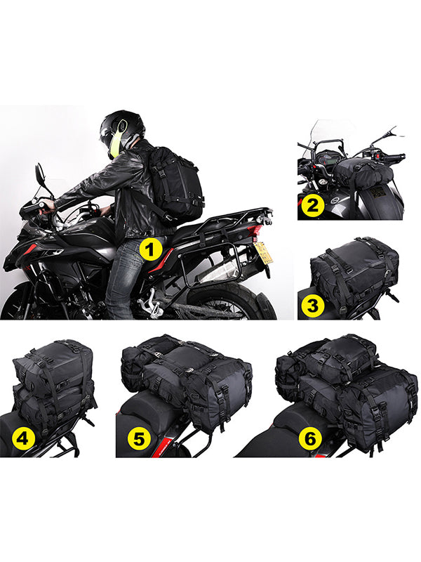 3 Sizes Motorcycle Tail Bag Carrier Set