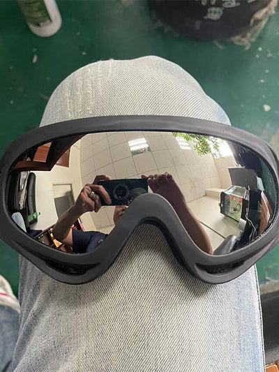 Outdoor Cycling Goggles – Motorcycle, Sports & Tactical Windproof Mask with Anti-Fog Lens, Adjustable Strap, Helmet-Compatible