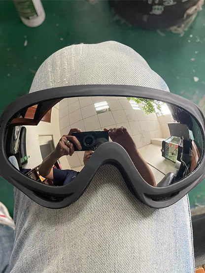 Outdoor Cycling Goggles – Motorcycle, Sports & Tactical Windproof Mask with Anti-Fog Lens, Adjustable Strap, Helmet-Compatible