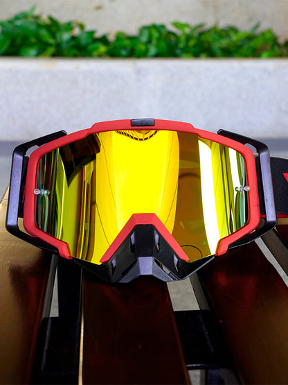Motorcycle Goggles - TPU Frame & PC Lens for Sun, Dust, Impact & Glare Protection - Suitable for Motorcycle, Cycling, Mountain Biking
