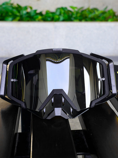 Motorcycle Goggles - TPU Frame & PC Lens for Sun, Dust, Impact & Glare Protection - Suitable for Motorcycle, Cycling, Mountain Biking