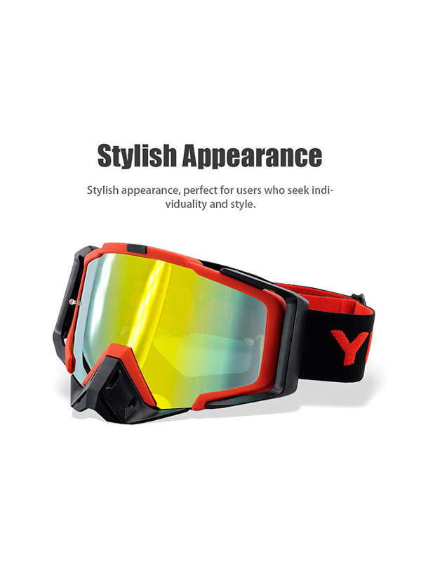 Motorcycle Goggles - TPU Frame & PC Lens for Sun, Dust, Impact & Glare Protection - Suitable for Motorcycle, Cycling, Mountain Biking