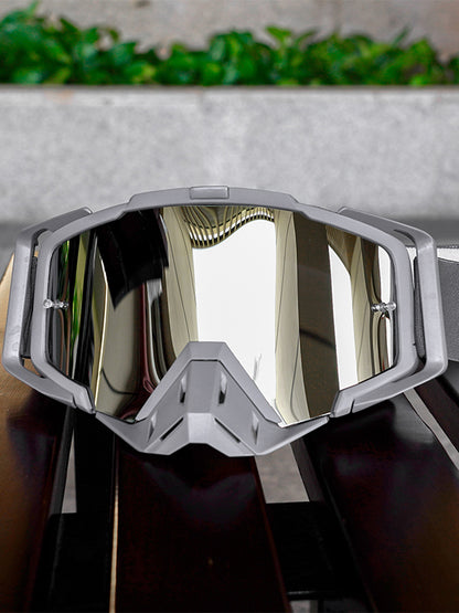 Motorcycle Goggles - TPU Frame & PC Lens for Sun, Dust, Impact & Glare Protection - Suitable for Motorcycle, Cycling, Mountain Biking