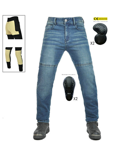 Men's All-Season Kevlar Riding Pants | CE Armored & Adjustable