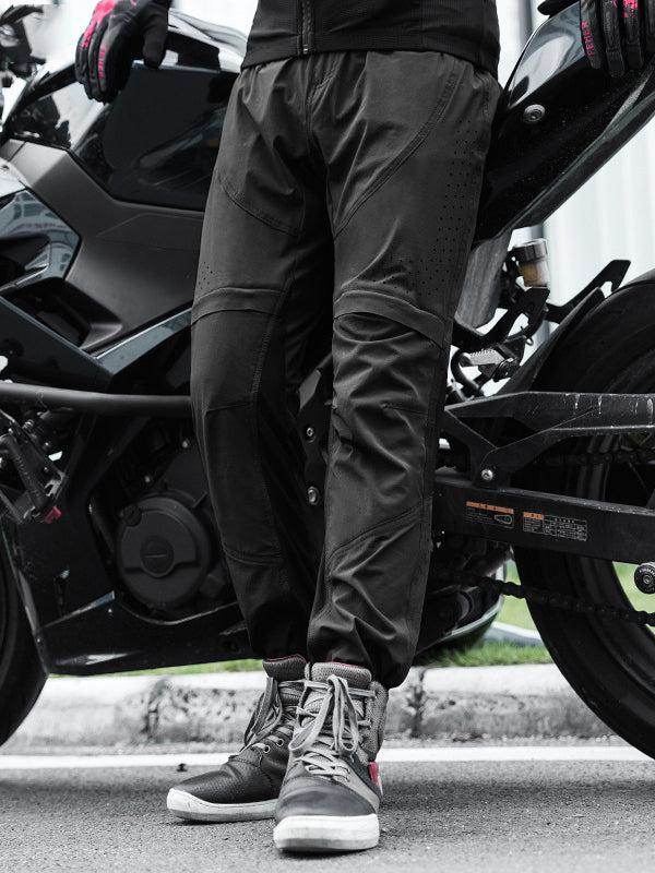 Men's Motorcycle Mesh Breathable Anti Fall Bungee Summer Cargo Pants