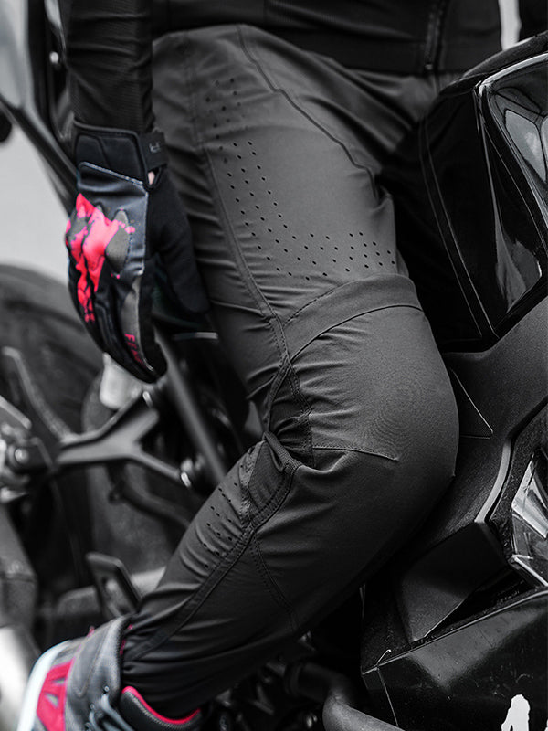 Men's Motorcycle Mesh Breathable Anti Fall Bungee Summer Cargo Pants
