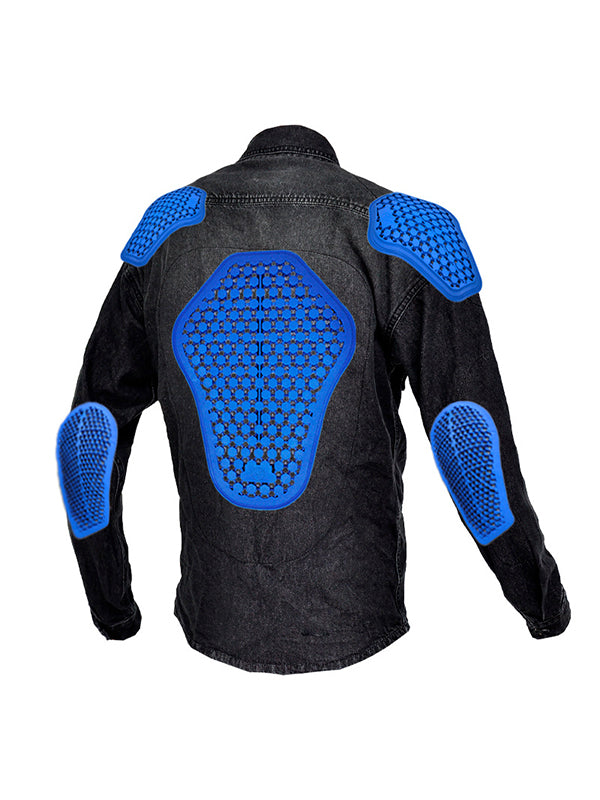 Men's Retro Motorcycle Denim Shirt