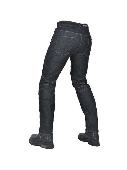Men’s Protective Denim Motorcycle Pants with Removable CE Armor