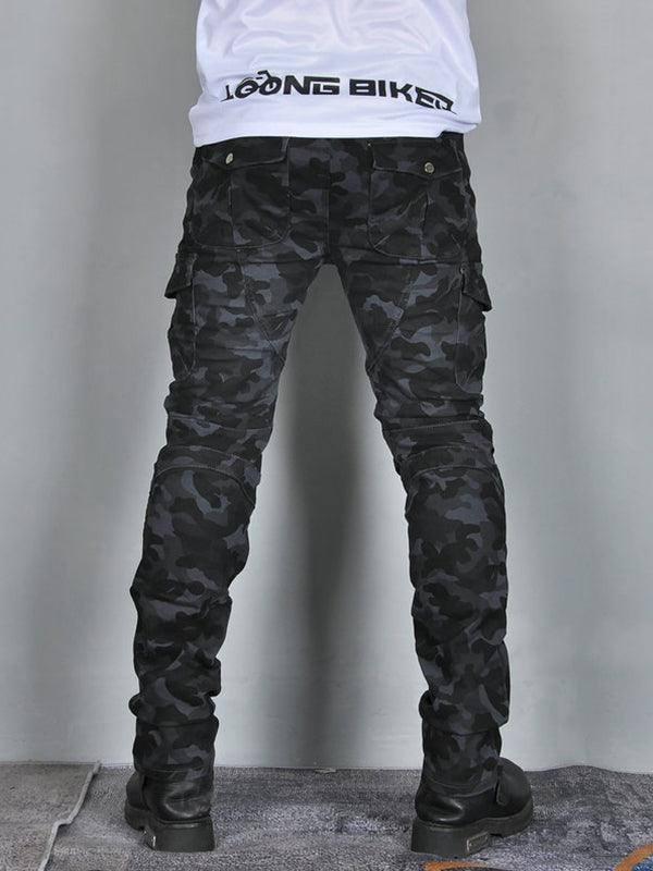 Men's Camouflage Motorcycle Riding Pants with CE Knee and Hip Armor