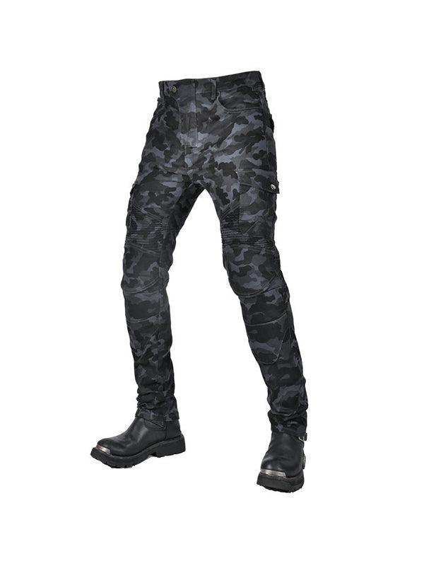 Men's Camouflage Motorcycle Riding Pants with CE Knee and Hip Armor