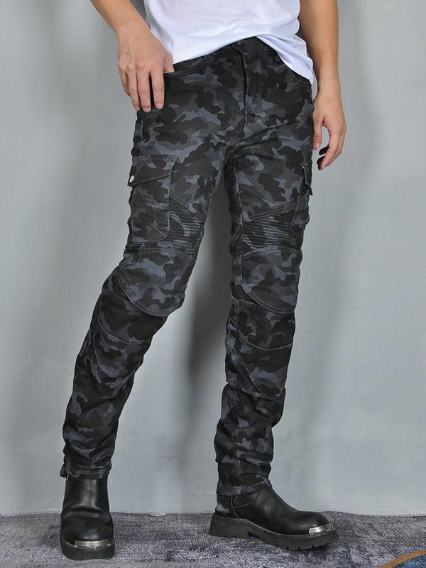 Men's Camouflage Motorcycle Riding Pants with CE Knee and Hip Armor