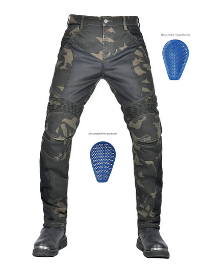 Men's Kevlar CE-2 Motorcycle Pants - Flex Camo & Abrasion Proof