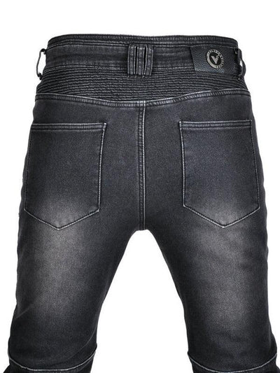 Men's Black Denim Motorcycle Riding Pants