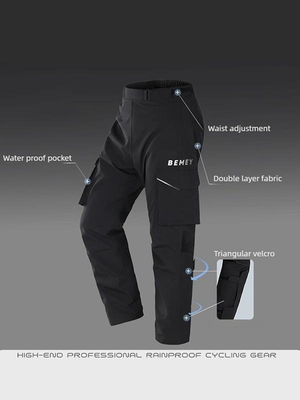 Two-piece Cycling Raincoat Suit - Waterproof, Windproof & Reflective Design