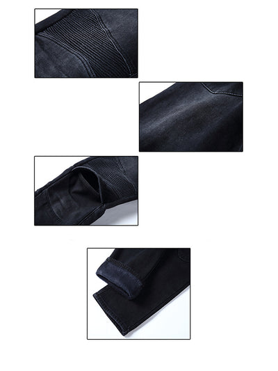 Men's Thermal Lined Motorcycle Riding Jeans