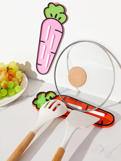 Silicone heat-resistant stove spoon holder