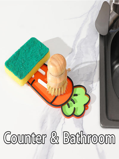 Silicone heat-resistant stove spoon holder
