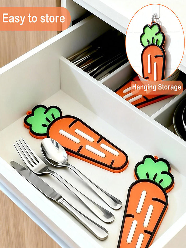 Silicone heat-resistant stove spoon holder