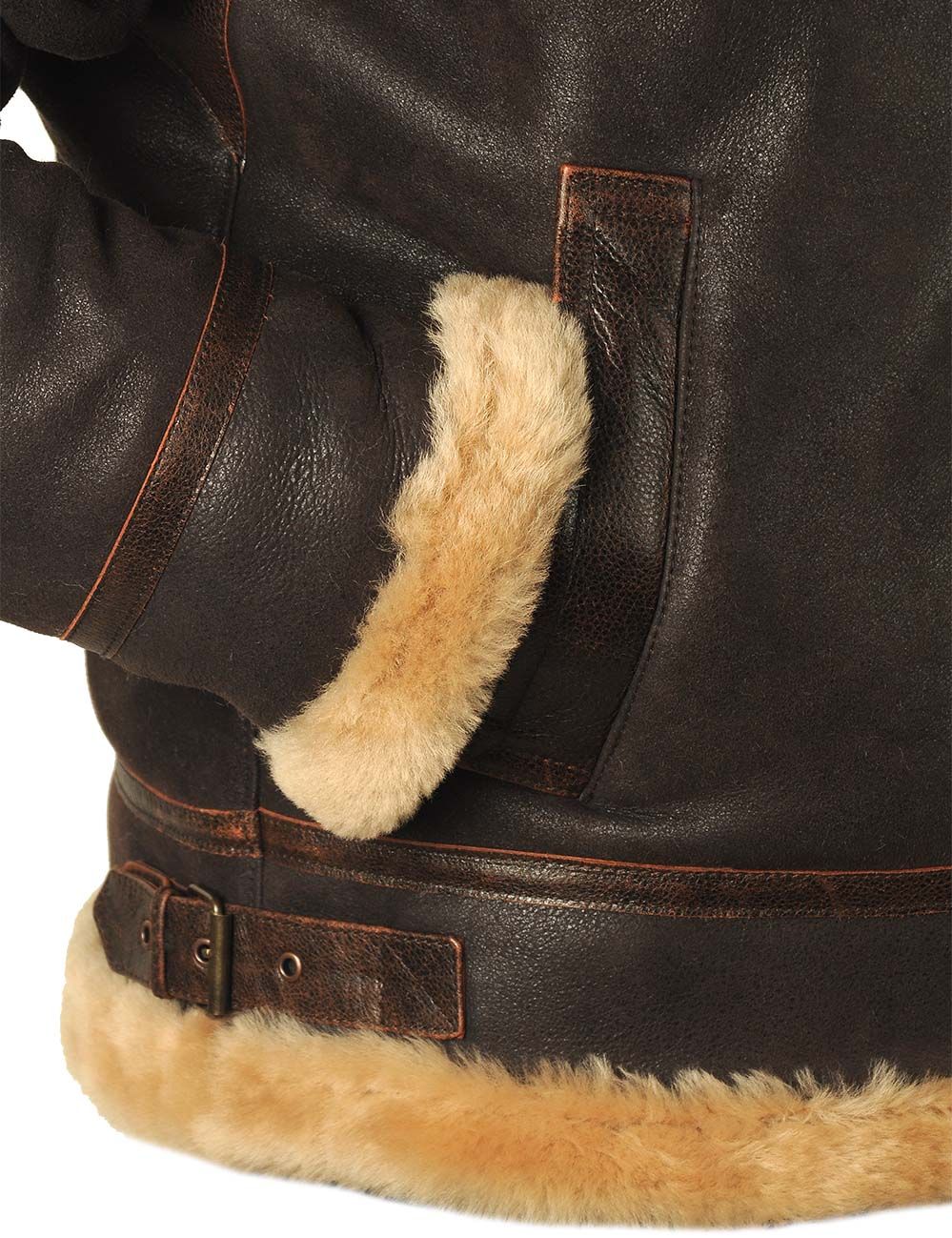 Men's Leather Aviator Bomber Jacket