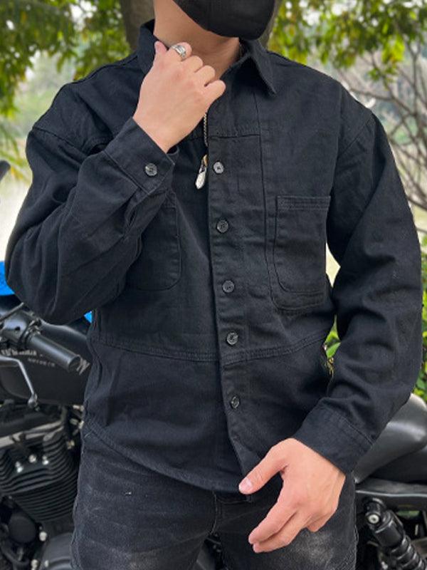 Men's Retro Casual Anti Fall Cycling Long Sleeve Shirt