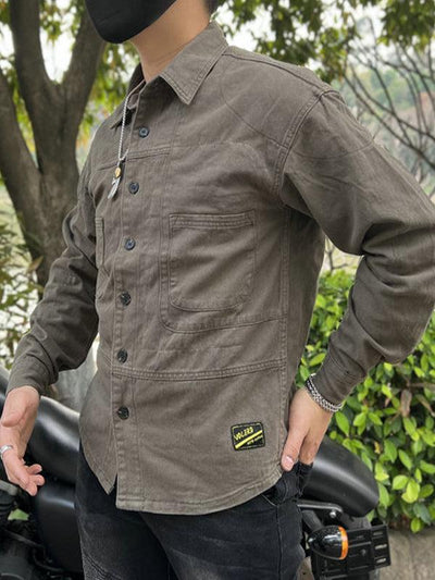 Men's Retro Casual Anti Fall Cycling Long Sleeve Shirt