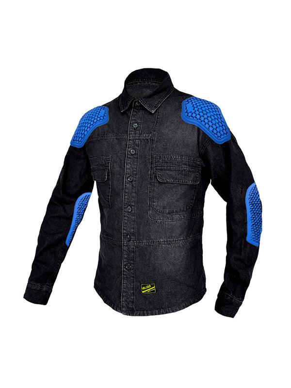 Men's Motorcycle Riding Anti Fall Denim Long Sleeve Shirt