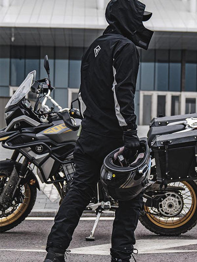 Men's Motorcycle Raincoat Long Sleeve Tracksuit Set