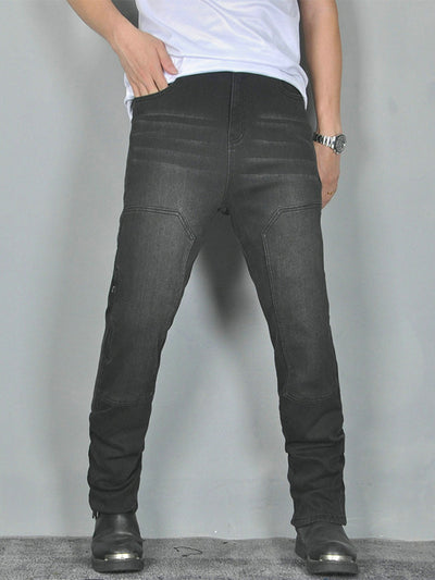 Men's Comfort Armor Denim Riding Pants - Flexible Silicone Protectors