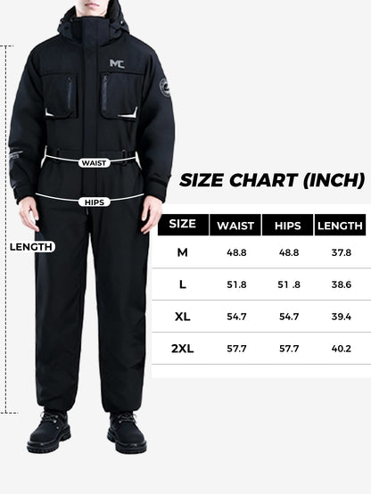 High-Viz Thermal Motorcycle Suit - 10K Waterproof & Full Zip
