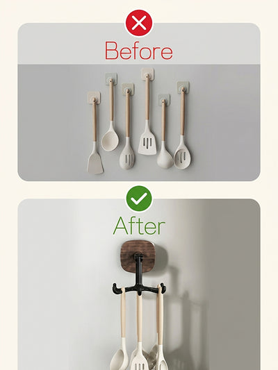 Wall-mounted rotatable suction cup hook