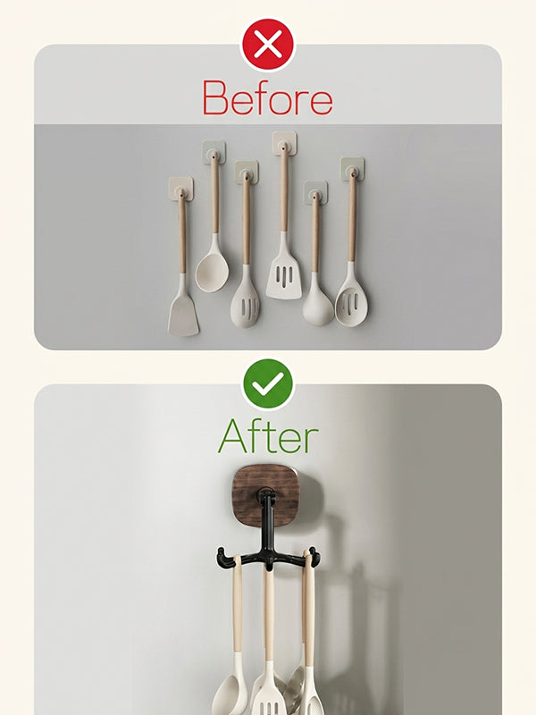 Wall-mounted rotatable suction cup hook