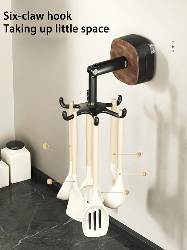 Wall-mounted rotatable suction cup hook