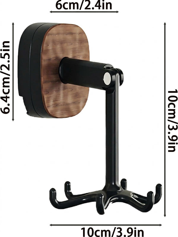 Wall-mounted rotatable suction cup hook