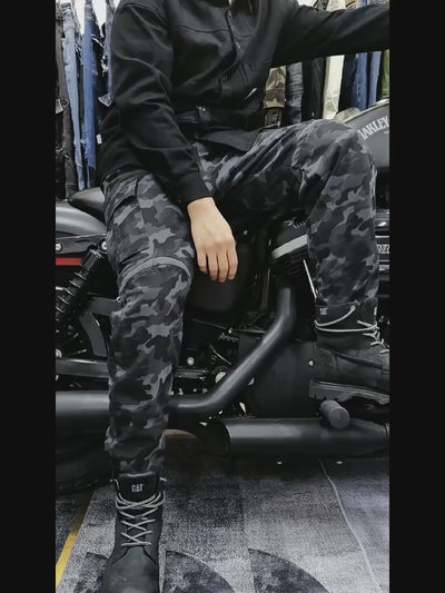 Men's Kevlar-Reinforced Riding Jeans - Extended Hip-to-Knee Armor