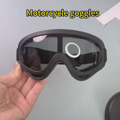 Outdoor Cycling Goggles – Motorcycle, Sports & Tactical Windproof Mask with Anti-Fog Lens, Adjustable Strap, Helmet-Compatible