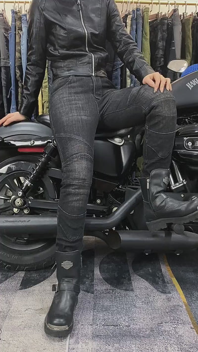 Women's Vintage Motorcycle Riding Jeans