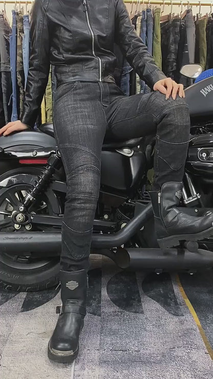 Women's Vintage Motorcycle Riding Jeans