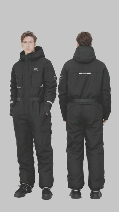 High-Viz Thermal Motorcycle Suit - 10K Waterproof & Full Zip