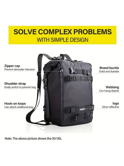 3 Sizes Motorcycle Tail Bag Carrier Set